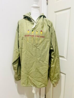 Olive Hooded Pullover Sweater